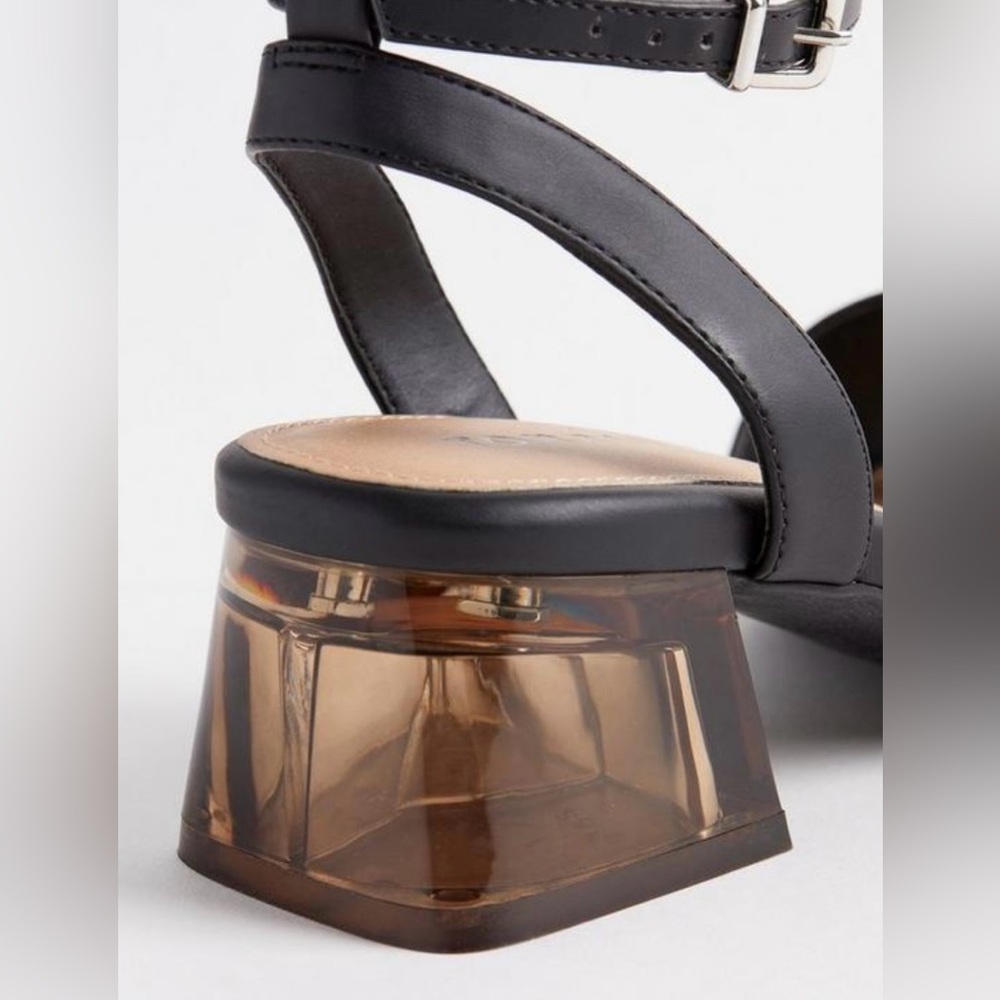 Lucite Block Heel Sandal Torrid Plus Size Kitten … - image 4